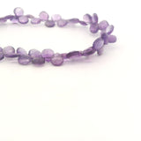 Natural Amethyst Faceted Oval Coin Beads Strand, Purple Gemstone Beads, Approx. 6–8mm, 45 bead in strand Jewelry Making Strand