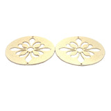 A Pack of 2 Pcs.  Gold Finish And  Silver Plated  , E-coated, Brushed Finish,    Finding  "60mm"size.#CO19BM