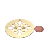 A Pack of 2 Pcs.  Gold Finish And  Silver Plated  , E-coated, Brushed Finish,    Finding  "60mm"size.#CO19BM