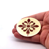 A Pack of 2 Pcs.  Gold Finish And  Silver Plated  , E-coated, Brushed Finish,    Finding  "60mm"size.#CO19BM