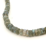 Natural Labradorite Faceted Rondelle Beads Strand – Approx. 6×4 mm | Gray Labradorite with Blue Flash | 13–14 Inch Strand