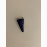 6 Piece of Sterling Silver 925 Natural  Lapis lazuli Triangle Shape Bezel  Size :15mmX35mm KC-167