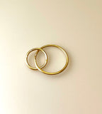14K Real Gold Filled Interlocking Double Ring Hoops 3 to 4 Pcs In A Pack available Three size 16mm, 15mm, 10mm