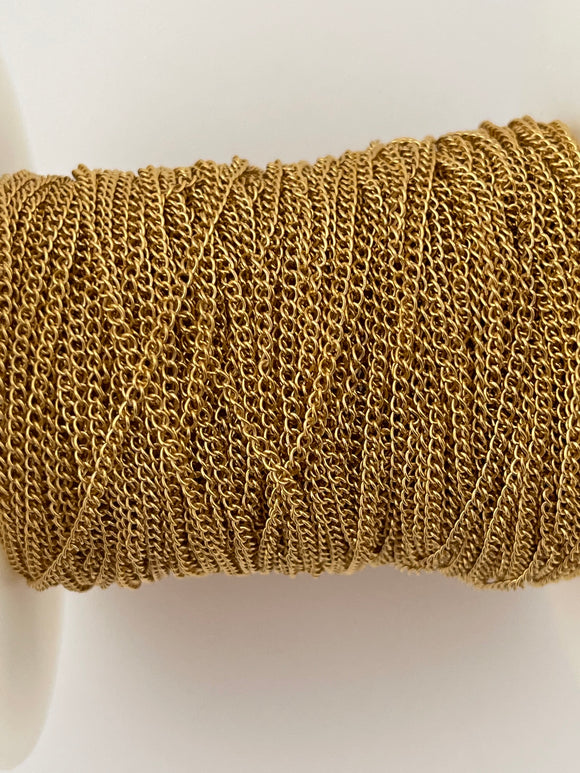 14K Real  Gold Filled 3ft. Curb Chain Size:1.5mm