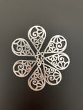 8Pcs. Gold Finish and  Silver Plated  Finding /Charm E-coated, Brushed Finish, Copper Findings, PENDENT ."33mmX20mm"