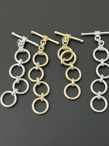 A Pack of 5 pieces of Adjustable Toggles | With Anti Tarnish Finish | Designer's Adjustable Gold Finish and Silver Plated Toggles Size: 25mmX12mm