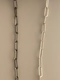 3 Feet of 925 Sterling Silver Chain, Rectangular Chain Triangle  Wire. Machine made Chain, Size 11.3mmX5mm | CHN122SS