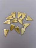 Heart 25  Pcs Gold Finish, And Silver Plated E-coated, Brushed , Heart Shape Components Size: 22mmX13mm