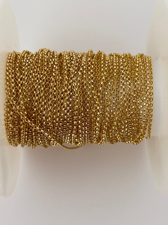 14K  Real Gold Filled 3ft. Rolo  Chain Size: 1.1mm  #CHN7GF