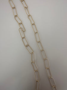 3 Feet Twisted  Oval Elongated Link Chain / Modern Chain Available  Color Gold Finish Chain Two Size:9mmX19mm ,25mmX10mm