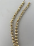 1 Strand of Brushed  Gold Finish Fancy Beads  E-coated Beads. Size:11mmX11 NO-126
