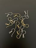 30 pair Ear wires Gold Finish, Silver Plated, or Copper E-Coated, Findings | Purity Beads
