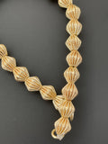 1 Strand of Brushed  Fancy Gold Finish Beads  E-coated Beads. Size :8mmX8# NO-121