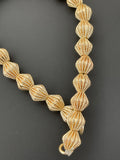 1 Strand of Brushed  Fancy Gold Finish Beads  E-coated Beads. Size :8mmX8# NO-121