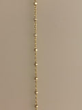 3 Feet Long Vermeil Yellow Cable With Crimped Nut WITH DC 8 side Sterling Silver Chain 925 Sterling Silver All The Way Through and Real Gold Plated Chain Size: 1.35 mm | CHN77SS