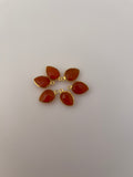 Red Onyx Pack of Pieces One Loop  Real Gold Plated And Sterling Silver  Red Onyx Pear Shape,Size:9mX12m.#DM 961