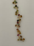 3 Feet Dangling Natural Tourmaline Chain, Multi color Faceted Tourmaline Gemstone Chain 3mm Beaded Chain, Rosary Chain Jewelry Chain.