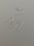 6 Pairs (12 pcs.) Of Sterling Silver Hammered Ear wire Size:18mm | EW6SS
