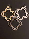 Double Quatrefoils, Clovers (Gold Finished/Silver Plated) | Purity Beads
