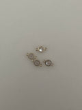 4 Pcs  to 6 Of 14K Real Gold Filled CZ Bezel One Loop  | Excellent Quality  Three  Size 3mm,4mm 6mm  White  3ACZ Bezel Drop