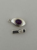 Sterling Silver Clasp and High Quality Natural Gemstone of your choice Clasps. Size:27mmX11mm C11SS