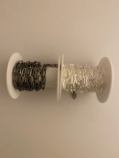 3 Feet of 925 Sterling Silver Chain, Rectangular Chain Round Wire . Machine made Chain, Size 13,5mmX5mm