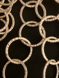 3 Feet of Oxidized  Solid Pattern   Copper Chain Gold Finish , E-coated Chain, Circle Size is 19mm