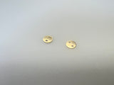 14 K Real Gold Filled Two Hole Flat disc 0.3mm Thick Available Size is 4mm D5GF