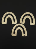 6 pcs. Gold Finish And Silver Plated U Shape  E-coated, Brushed, Copper Findings  Size 32mm X26mm .