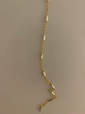 3 Feet of 925Sterling Chain wiht Real Gold Plated and With Sterling Silver White Crimped D/C Tubes, 925 Sterling Silver All The Way Through, Size: 1.8mm | CHN85SS