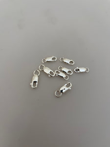 Sterling Silver Clasps | 925 Sterling Silver Long Clasp | Clasps With Open Ring | Available Five ID Sizes: 3.2m, 3.8m, 4.8m, 5.8m, 6.3mm