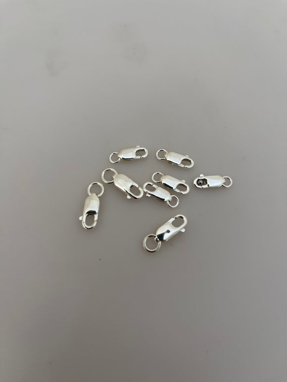 Sterling Silver Clasps | 925 Sterling Silver Long Clasp | Clasps With Open Ring | Available Five ID Sizes: 3.2m, 3.8m, 4.8m, 5.8m, 6.3mm