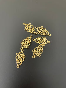 20 Pcs. Gold Finish, E-coated, Handmade, Components ,Connector Size : 25X13mm.CO14BMGO