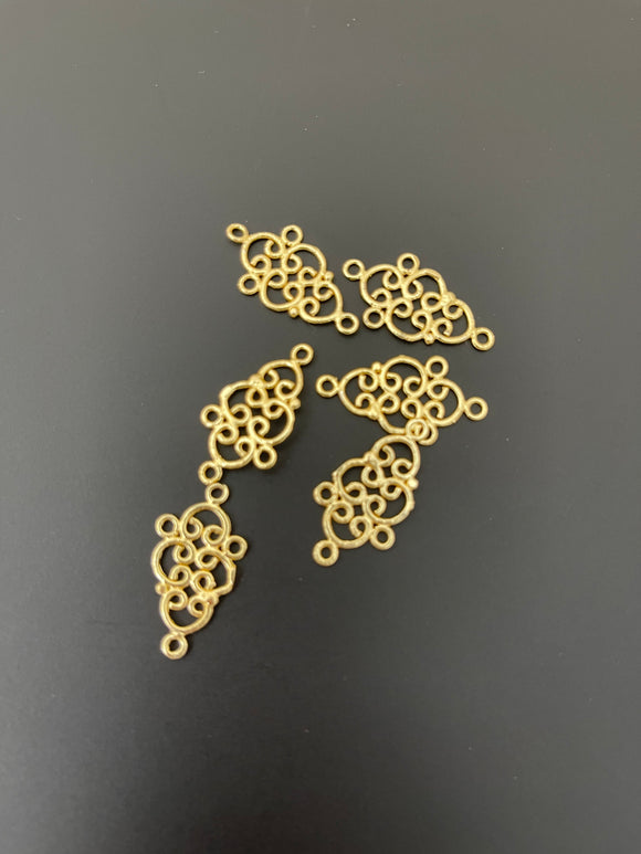 20 Pcs. Gold Finish, E-coated, Handmade, Components ,Connector 25X13mm.#G134