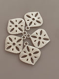 A Pack of  10  Pcs. Gold Finish And  Silver Plated  Betel leaf Charm /Pendent , E-coated, Brushed Finish,Handmade Finding .