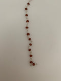 Garnet Rosary 3mm Beaded Chain,Wire Wrapping Gemstone Chain,Natural Gemstone chain,Anti-Tarnish Finished chain #40-3 Garnet