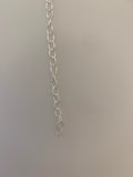 3 Feet of Sterling Silver Chain Oval Cable Chain.Silver Chain and E-Coated Chain. Size: 5.3mmX3.5mm(#038 Sterling silver Chain)