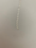 3 Feet of 925  White Sterling Silver Flat Oval Cable Chain  Size 3.2mm X2.1mm | CHN32SS