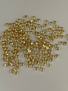 800to 1000 Pcs In pack  of Gold Finish And Silver Plated Crimp bead  Available Four size 2.5mm 3mm,3.5mm and 4mm