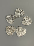 Gold Plated And silver Plated  Connector E-coated Hearts. Hammered, Findings with 2 holes. Size 18mmX17mm