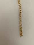 3 Feet of Gold Plated Brass Chain | Rolo With Half Round Wire Chain | Smooth Chain | Electroplated Chain | Size:5.1mm | CHN27BM