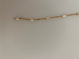 3 Feet Rose Gold Silver Crimped  Necklace Chain , Rose  Gold Beaded Necklace , Rose Gold | CHN82SS