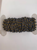 3 Feet Blue Sapphire  Gold Plated Rosary Plain Beaded Chain,Wire Wrapping  Chain,Natural Gemstone chain Size :4mm #694 Blue Sapphire