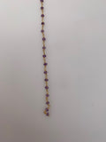 3 Feet Amethyst Gold Plated Rosary Faceted Beaded Chain,Wire Wrapping  Chain,Natural Gemstone chain Size :3mm #AT-AM Amethyst