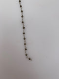 3 Feet Pyrite Gemstone  Silver Plated Rosary Faceted Beaded Chain,Wire Wrapping  Chain,Natural Gemstone chain Size :3mm #37-3 Pyrite Chian