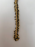 3 Feet Black Bead Dangling Chain Gold Finish Wire Synthetic Beads chain Size :2mm #synthetic Stones