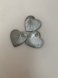 10pcs. Heart Shape Gold Finish, Brushed Finish, E-coated, one hole, Copper/Brass Findings, 25mm#G546