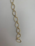 3 Feet of Chain Gold Finish & Silver Plated Patterned Marquise Shape Solid Copper Pattern, Chain sizes: 16mX11m
