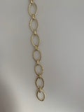 3 Feet of Chain Gold Finish & Silver Plated Patterned Marquise Shape Solid Copper Pattern, Chain sizes: 16mX11m