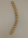 1 Strand of Brushed Finish Fancy   Round Gold Finish Beads , E-coated Beads. Bead Size is: 15mm